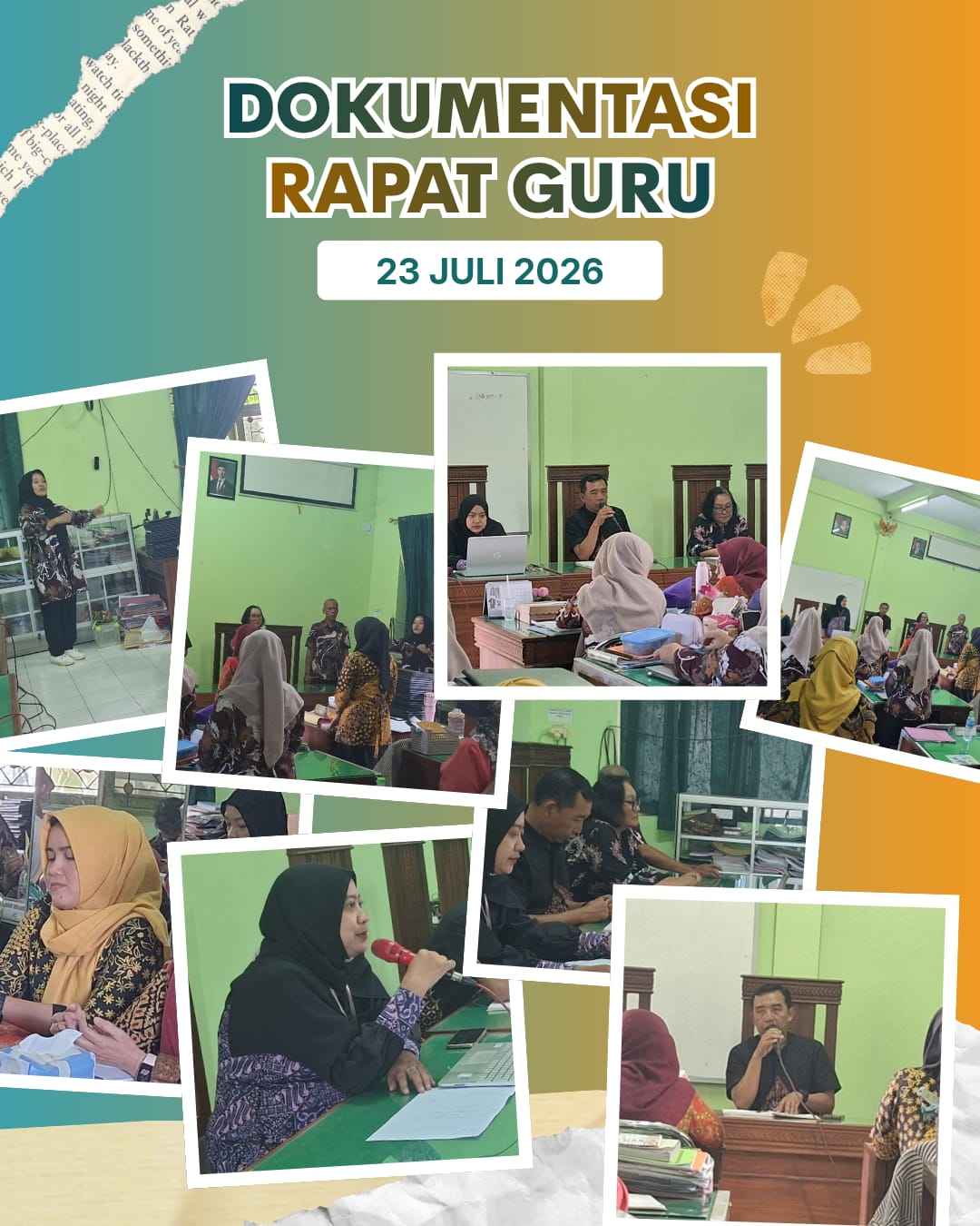 Rapat Guru SMP 1 Ngantru