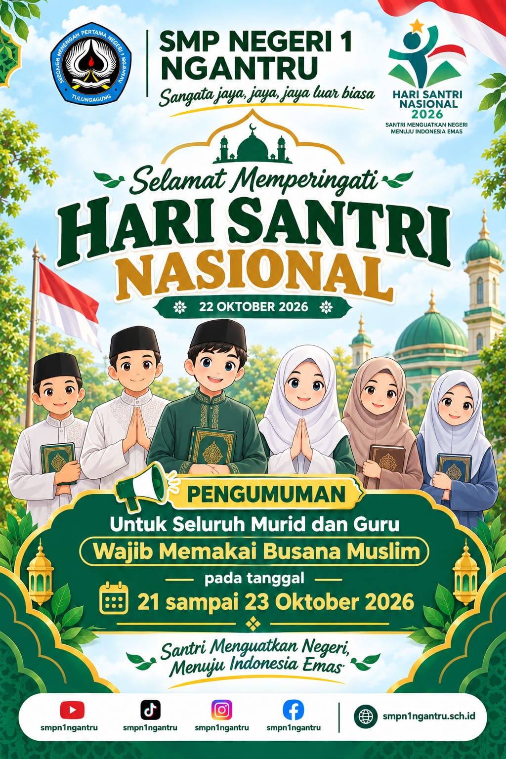 Peringatan Hari Santri SMP N 1 Ngantru
